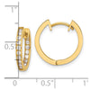 10K Polished 2.2mm CZ Hinged In/Out Hoop Earrings