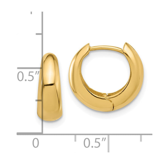 Gold Graduating Hinged Hoop Earrings