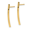 10K Polished Bar Post Earrings