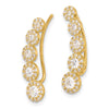 10K Polished CZ Ear Climbers