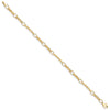 10k Polished and Textured Fancy Link Bracelet