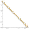 10k Polished and Textured Fancy Link Bracelet