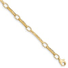 10k Polished and Textured Fancy Link Bracelet