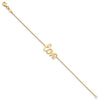 10K Polished LOVE Bracelet