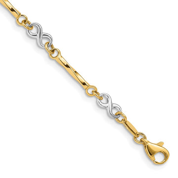 Gold Polished Infinity Bracelets