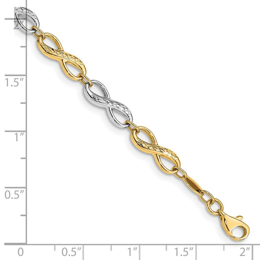 Gold Textured Infinity Bracelets