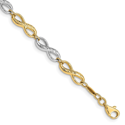 Gold Textured Infinity Bracelets