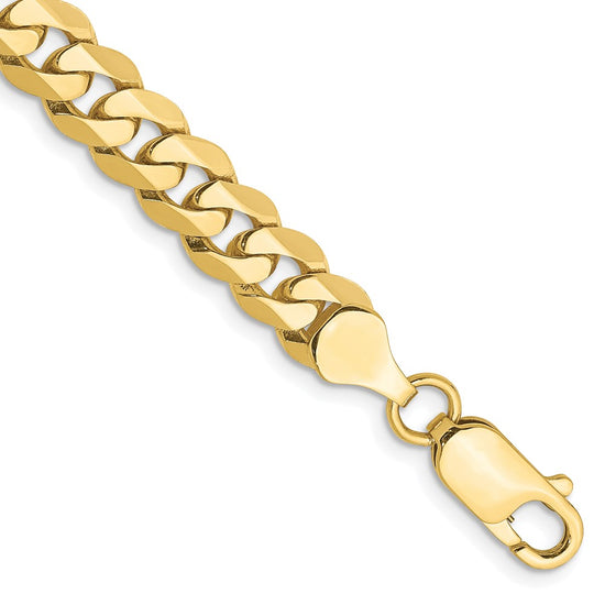 Gold (10K & 14K) Flat Beveled Curb Chains