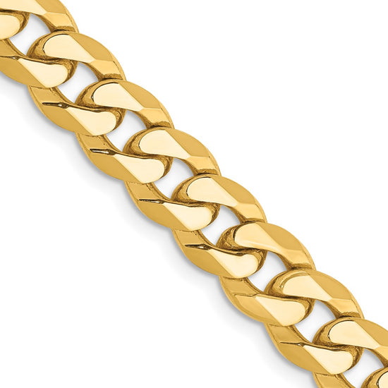 Gold (10K & 14K) Flat Beveled Curb Chains