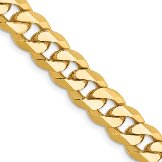 Gold (10K & 14K) Flat Beveled Curb Chains