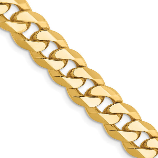 Gold (10K & 14K) Flat Beveled Curb Chains