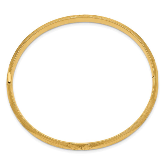 Gold Florentine Engraved Hinged Bangles
