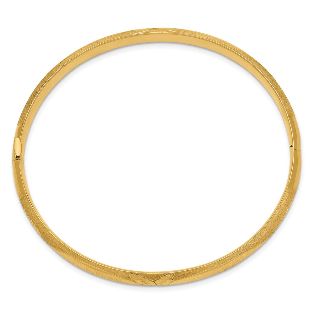 Gold Florentine Engraved Hinged Bangles