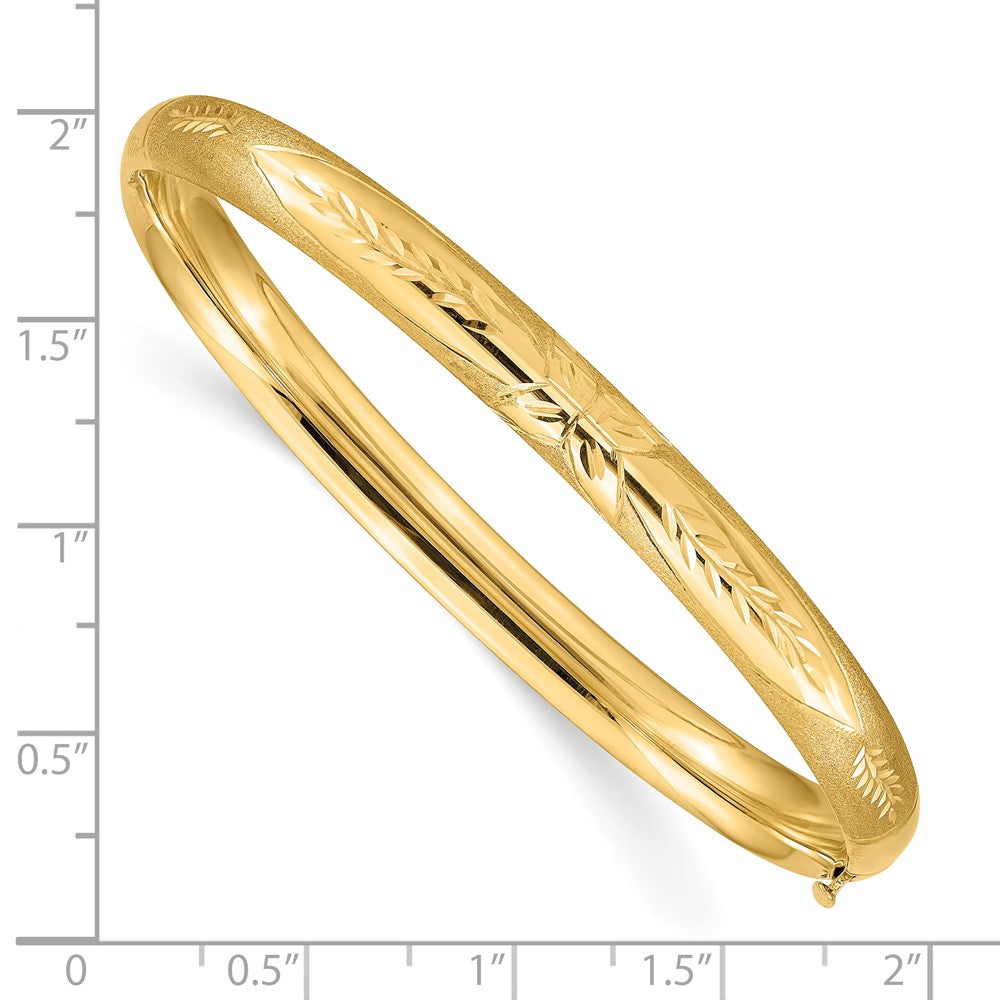 Gold Florentine Engraved Hinged Bangles