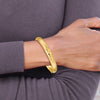 Gold Florentine Engraved Hinged Bangles