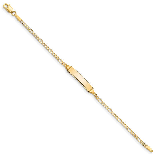 10k Figaro Link ID Bracelet