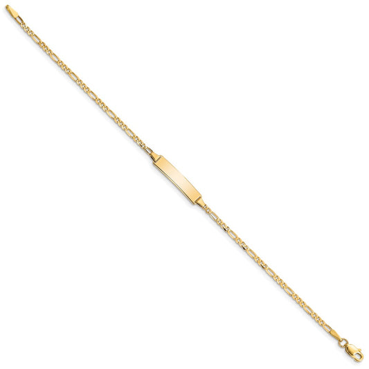 10k Figaro Link ID Bracelet