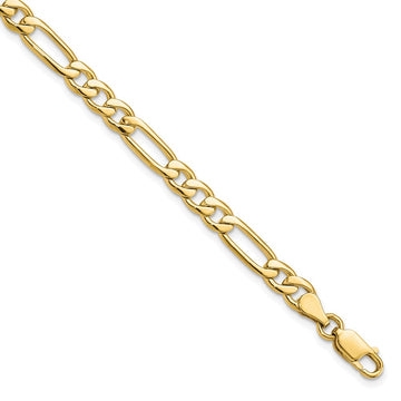 10k 5.25mm Fancy Polished Link Bracelet