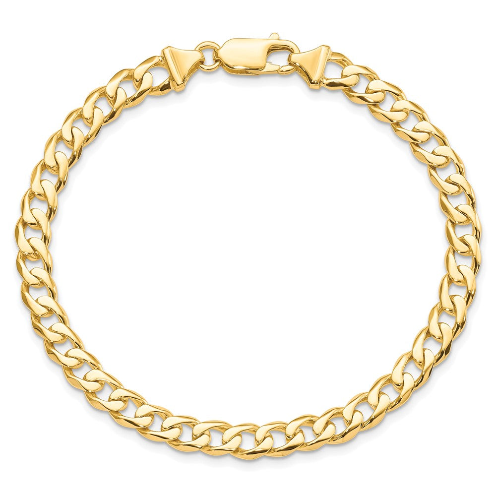10k 5.8mm Hand-polished Fancy Link Bracelet