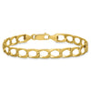 10k 7.4mm Satin and Diamond-cut Fancy Link 8 inch Bracelet