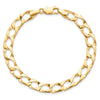 10k 7.4mm Satin & Diamond-cut Fancy Link Bracelet