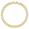10k 5mm Fancy Polished Curb Link 8 inch Bracelet