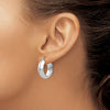 10k White Gold Hoop Earrings