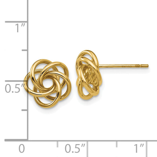 Gold Love Knot Post Earrings