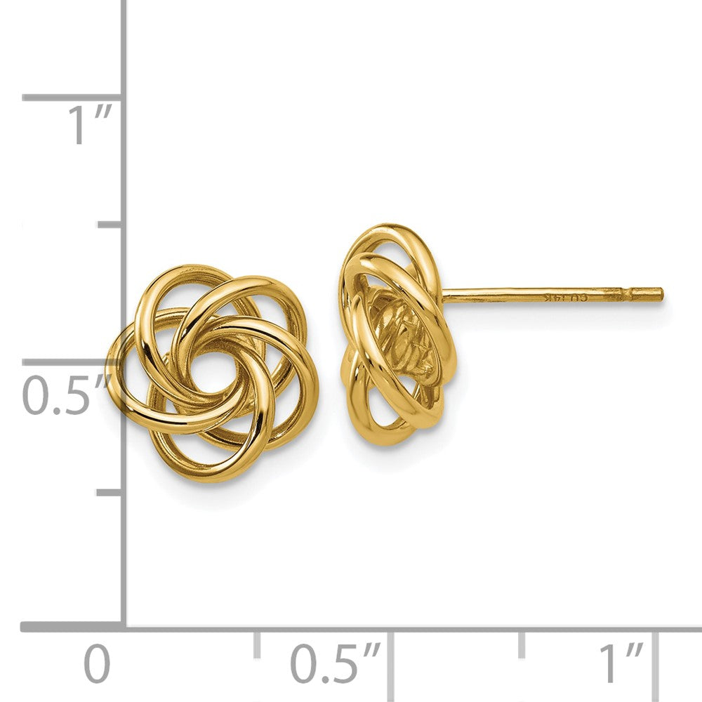 Gold Love Knot Post Earrings