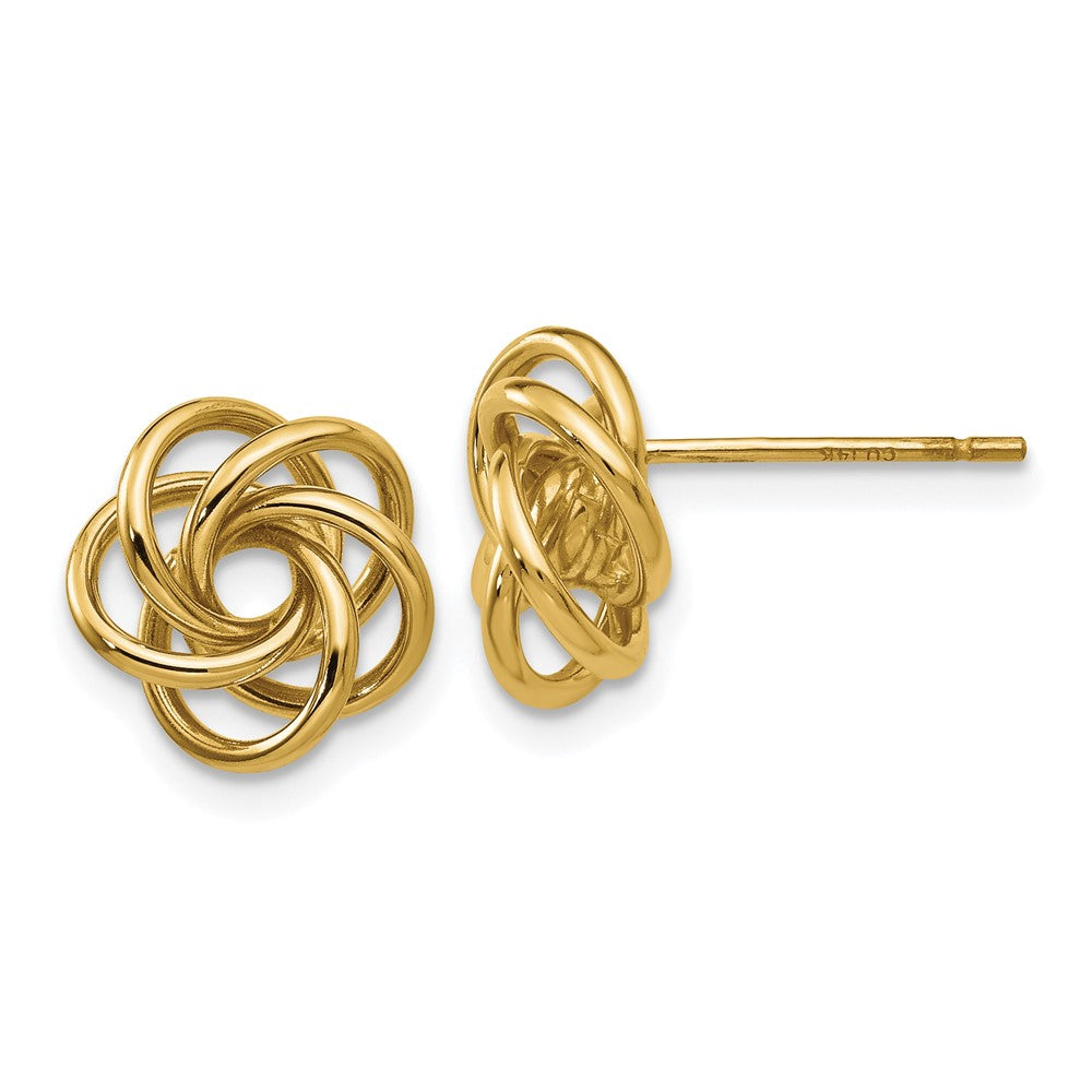 Gold Love Knot Post Earrings