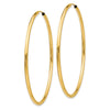10k Polished Round Endless 2mm Hoop Earrings