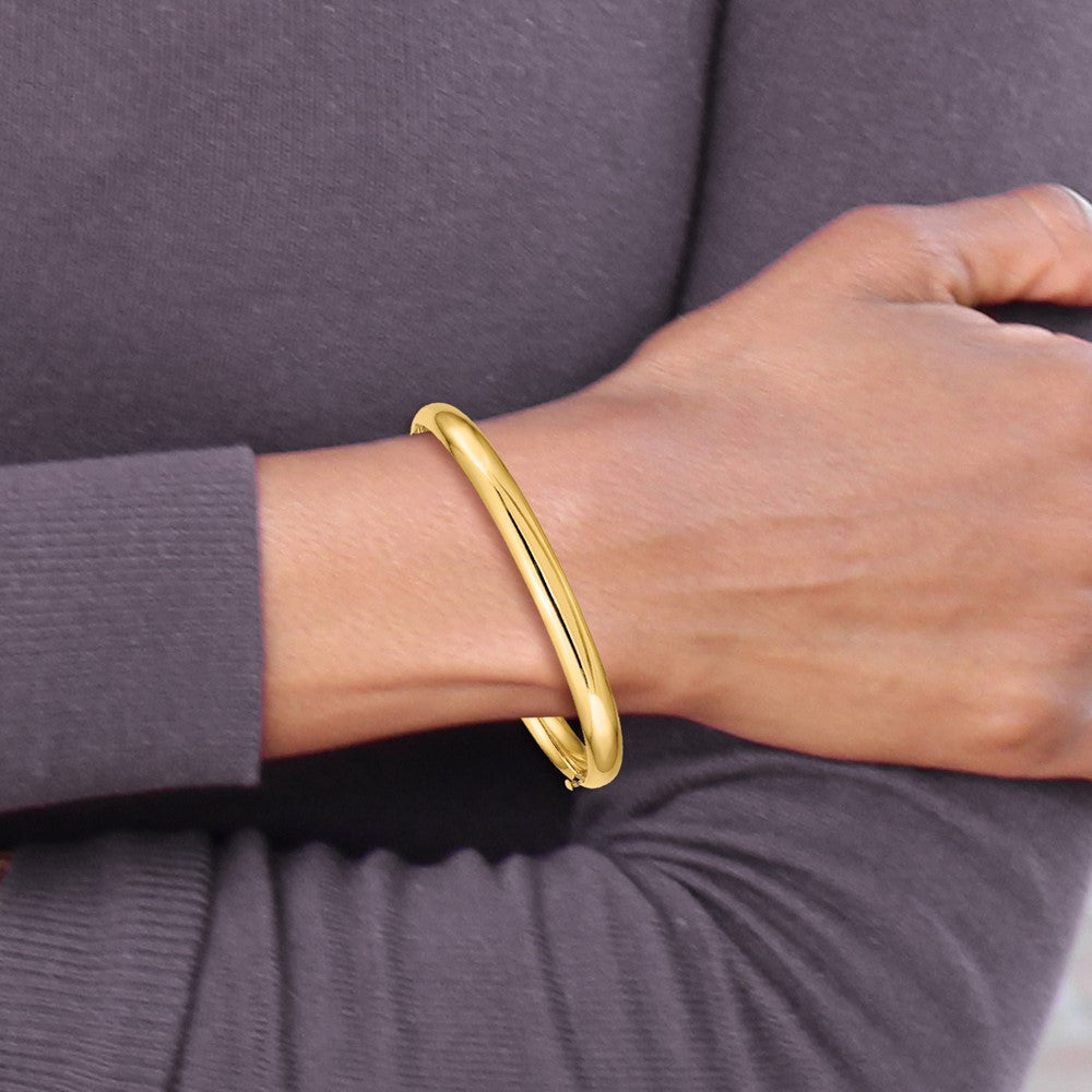Gold High Polished Hinged Bangles