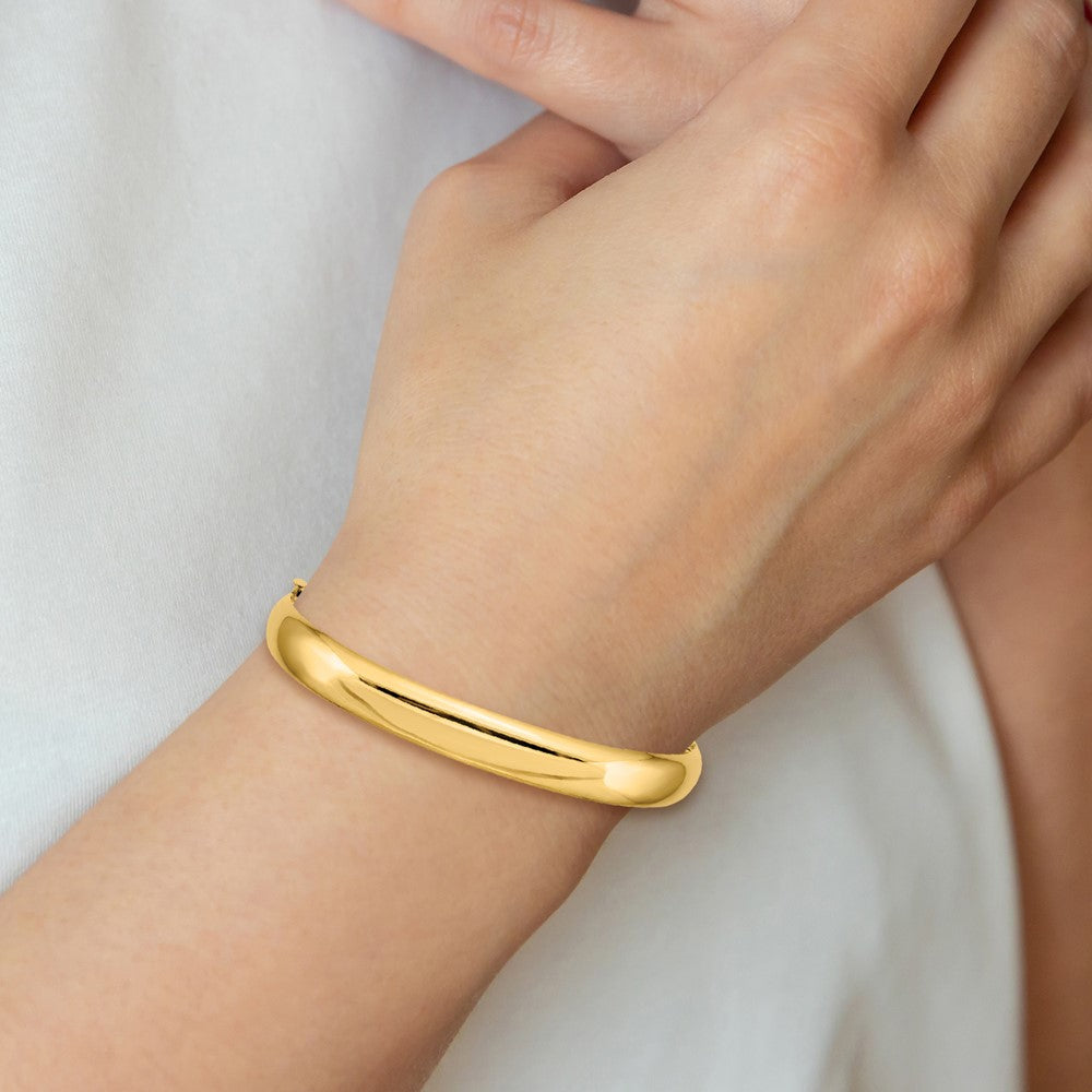 Gold High Polished Hinged Bangles