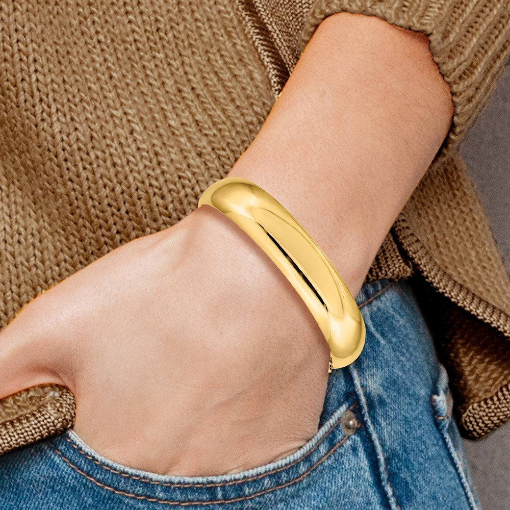 Gold High Polished Hinged Bangles