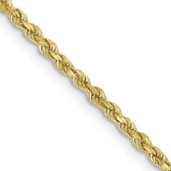 Gold (10K & 14K) Diamond-Cut Rope Chain — 1.75 mm