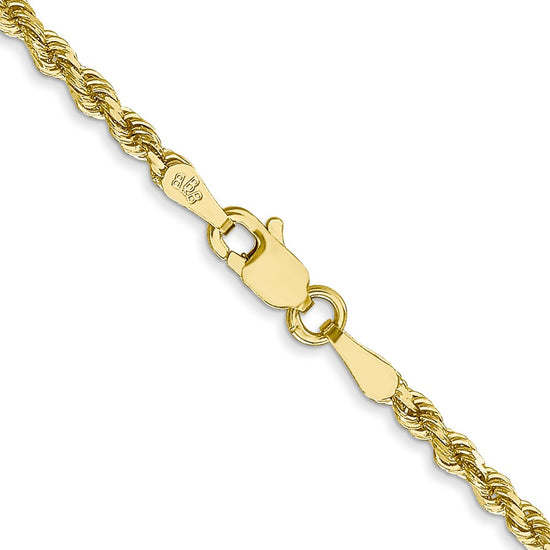 Gold (10K & 14K) Diamond-Cut Rope Chain — 2.25 mm
