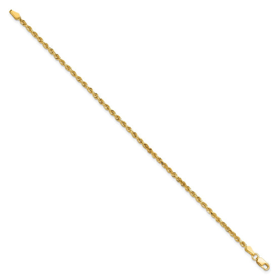 Gold (10K & 14K) Diamond-Cut Rope Chain — 2.25 mm