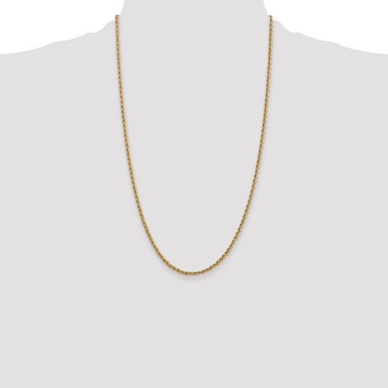 Gold (10K & 14K) Regular Rope Chains — 2.5 mm