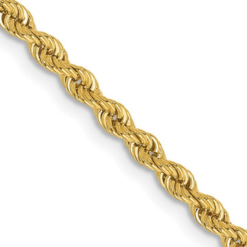 Gold (10K & 14K) Regular Rope Chains — 2.5 mm
