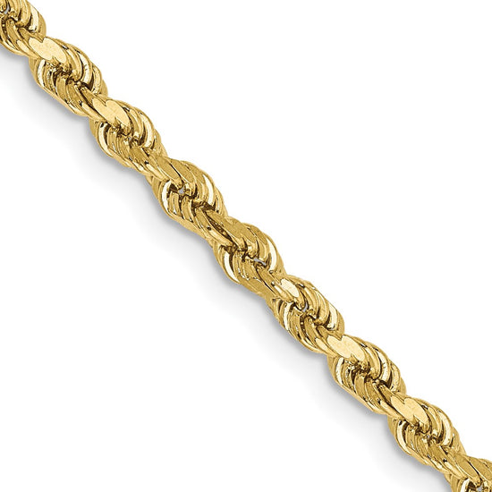 Gold (10K & 14K) Diamond-Cut Rope Chain — 2.75 mm
