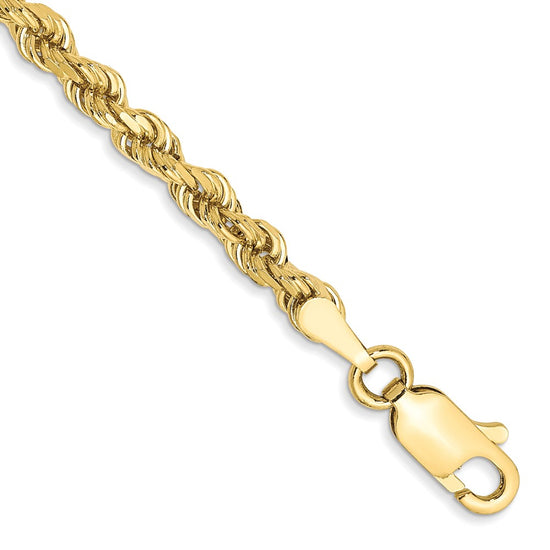 Gold (10K & 14K) Diamond-Cut Rope Chain — 3 mm