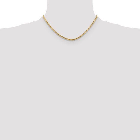 Gold (10K & 14K) Diamond-Cut Rope Chain — 3.25 mm