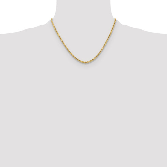 Gold (10K & 14K) Diamond-Cut Rope Chain — 3.25 mm