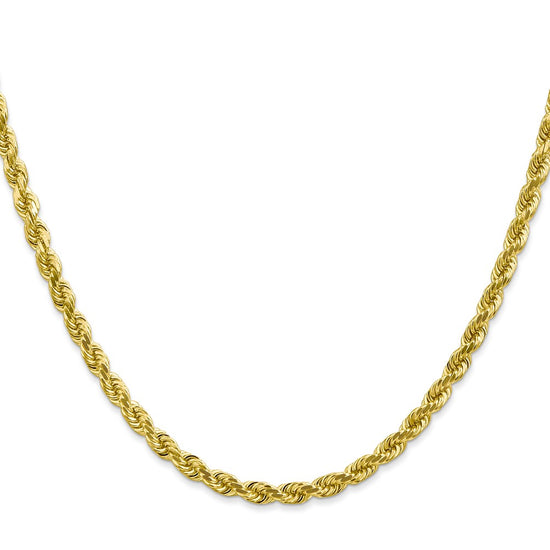 Gold (10K & 14K) Diamond-Cut Rope Chain — 4 mm