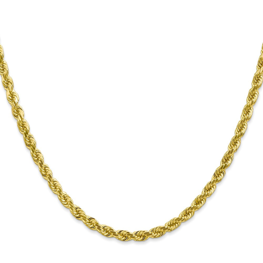 Gold (10K & 14K) Diamond-Cut Rope Chain — 4 mm