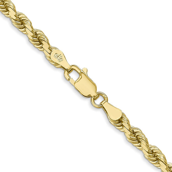 Gold (10K & 14K) Diamond-Cut Rope Chain — 4 mm
