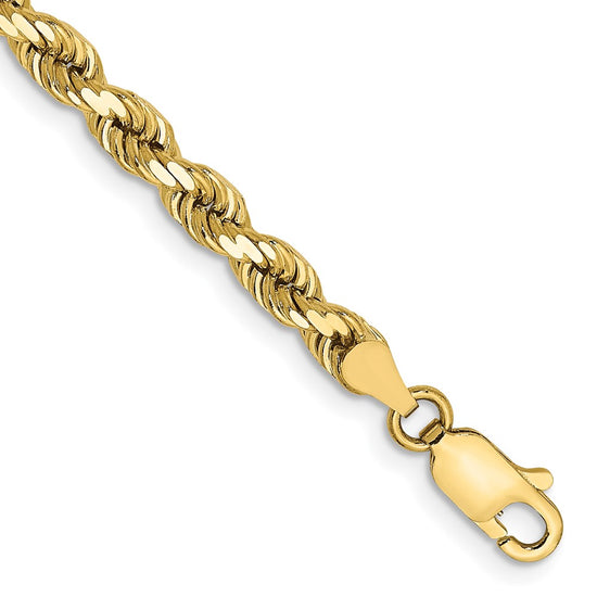Gold (10K & 14K) Diamond-Cut Rope Chain — 4 mm