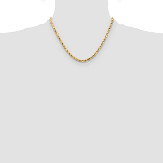 Gold (10K & 14K) Diamond-Cut Rope Chain — 4.25 mm