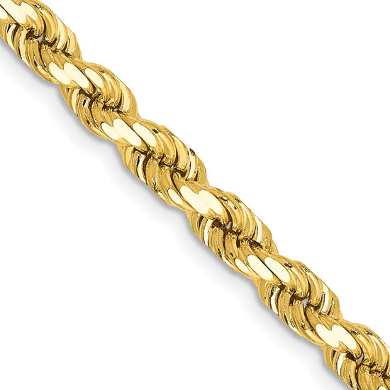 Gold (10K & 14K) Diamond-Cut Rope Chain — 4.5 mm