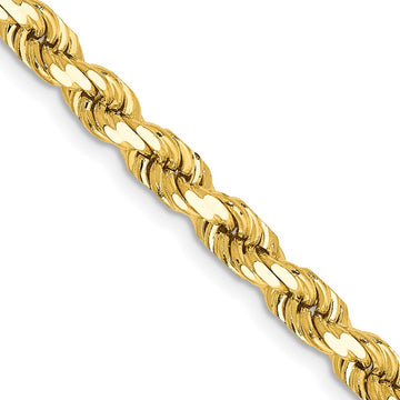 Gold (10K & 14K) Diamond-Cut Rope Chain — 4.5 mm